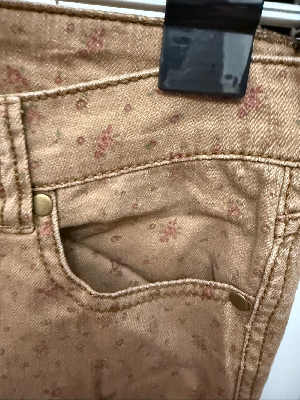 Forever 21 Brown Floral Skinny Denim Jeans - Picture 3 of 7